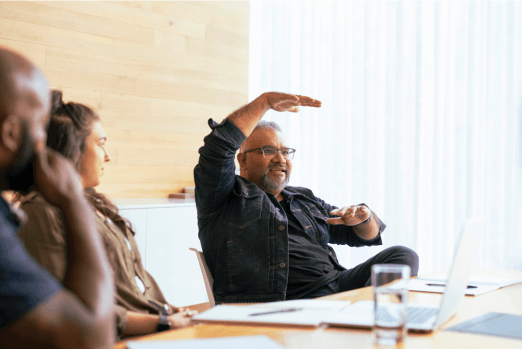 Man talking in meeting